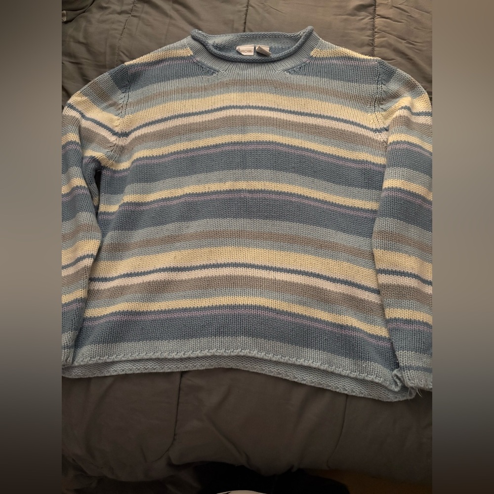 Striped Blue and Cream Women’s Sweater